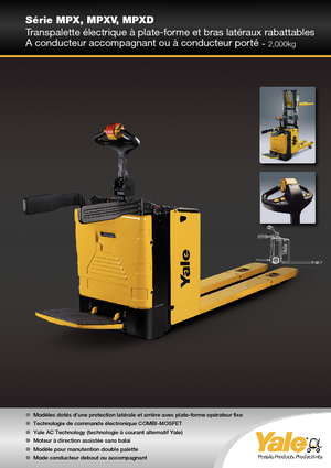 Platforma za stojeće rukovatelje za paletne viličare Yale MP20X 