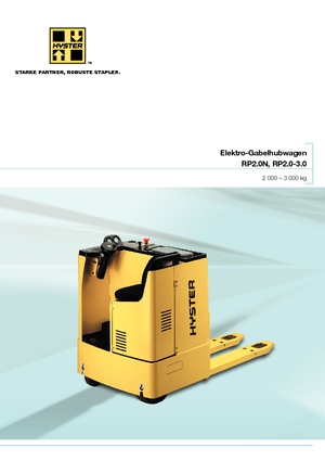 Paletni viličari za sjedeće vozače Hyster RP 2.0