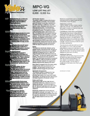 Platforma za stojeće rukovatelje za paletne viličare Yale MPC080VG