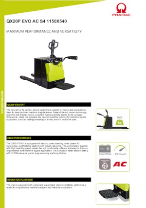 Platforma za stojeće rukovatelje za paletne viličare PRAMAC Lifter QX 20 P EVO