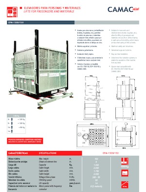 Industrijske dizalice CAMAC EPM-1500/150