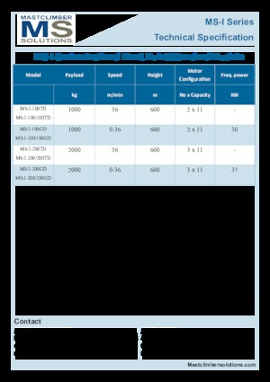 Industrijske dizalice Mastclimber Solutions MS-I-100/100GD