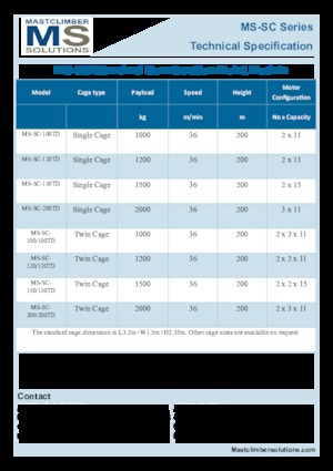 Industrijske dizalice Mastclimber Solutions MS-SC-100TD