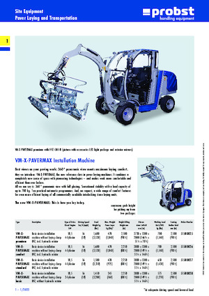 Strojevi za polaganje opločnika Probst VM-X-PAVERMAX comfort