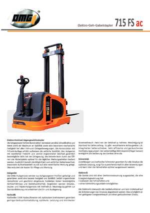 Hodajući viličar OMG 715 FS ac