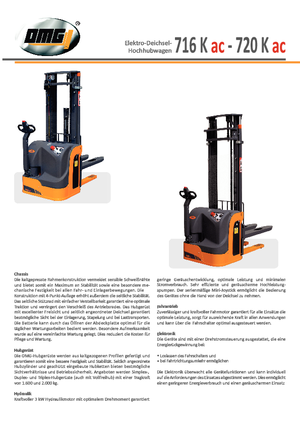 Hodajući viličar OMG 720 K-ac