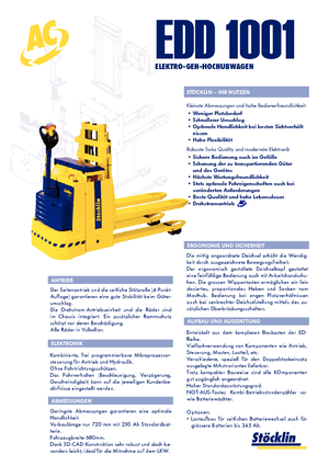 Hodajući viličar Stöcklin EDD 1001 Inox