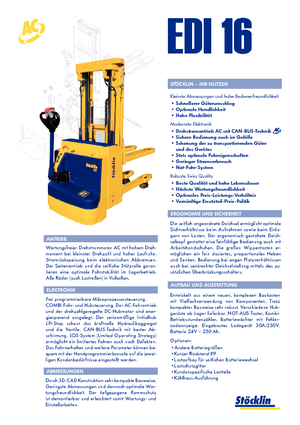 Hodajući viličar Stöcklin EDI 16