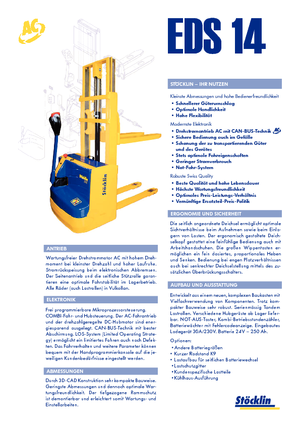 Hodajući viličar Stöcklin EDS 14