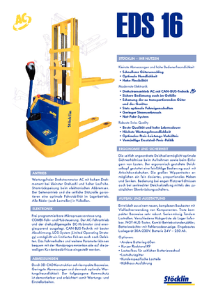 Hodajući viličar Stöcklin EDS 16