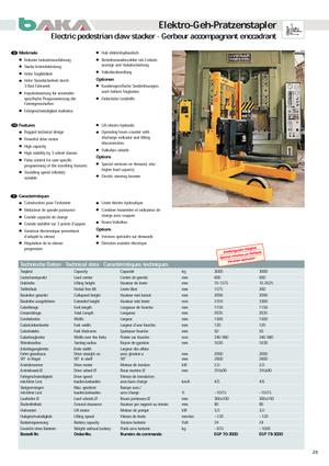 Hodajući viličar Baka EGP 79-3000