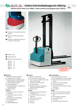 Hodajući viličar Baka EGV 1001-35