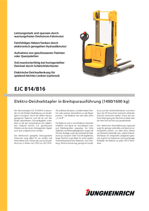 Hodajući viličar Jungheinrich EJC B14