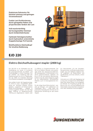 Hodajući viličar Jungheinrich EJD 220