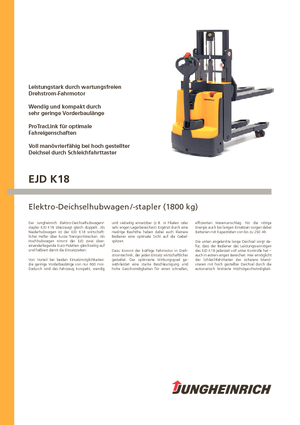 Hodajući viličar Jungheinrich EJD-K 18