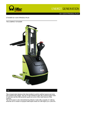 Hodajući viličar PRAMAC Lifter GX 12/25 Straddle Plus