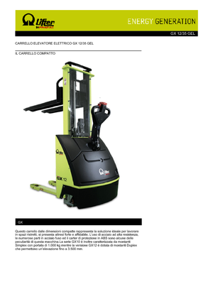Hodajući viličar PRAMAC Lifter GX 12/35 GEL