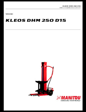 Hodajući viličar Manitou Kleos DHM 250 D15