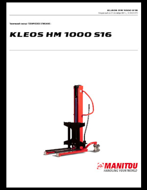 Hodajući viličar Manitou Kleos HM 1000 S16