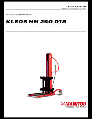 Hodajući viličar Manitou Kleos HM 250 D18