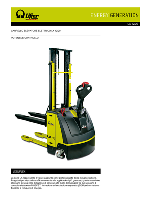 Hodajući viličar PRAMAC Lifter LX 12/29