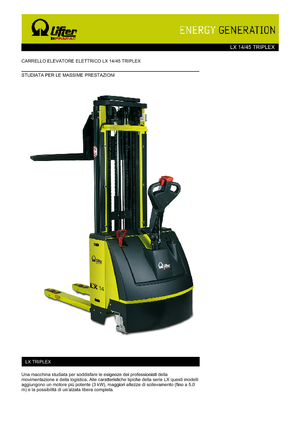 Hodajući viličar PRAMAC Lifter LX 14/45 Triplex