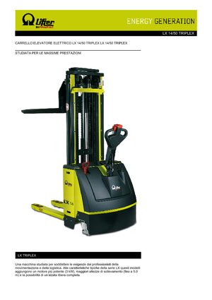 Hodajući viličar PRAMAC Lifter LX 14/50 Triplex