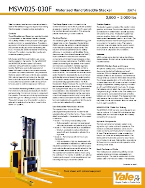 Hodajući viličar Yale MSW025-F