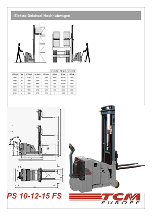 Hodajući viličar TCM PS 12 FS