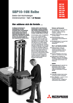 Hodajući viličar Mitsubishi SBP12N2