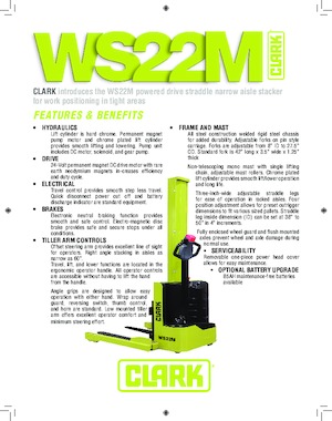 Hodajući viličar Clark WS22M