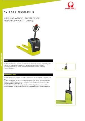 Dizalice za palete PRAMAC Lifter CX 12 EVO GEL