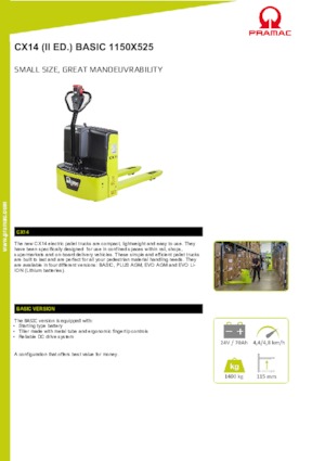 Dizalice za palete PRAMAC Lifter CX 14 Basic GEL