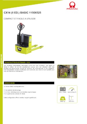 Dizalice za palete PRAMAC Lifter CX 14 Basic GEL