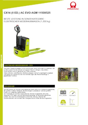 Dizalice za palete PRAMAC Lifter CX 14 EVO GEL