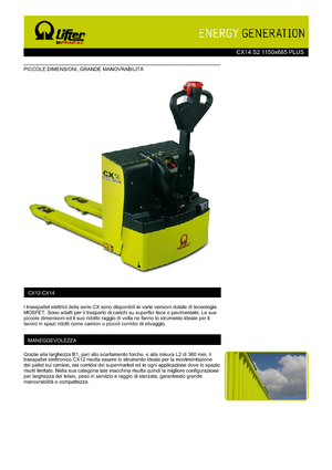 Dizalice za palete PRAMAC Lifter CX 14 Plus
