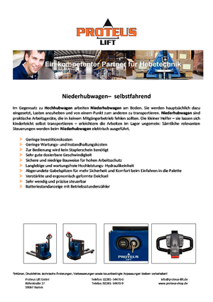 Dizalice za palete Proteus E-NK 20