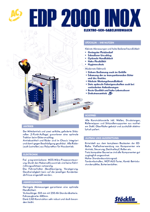 Dizalice za palete Stöcklin EDP 2000 Inox
