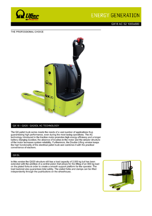 Dizalice za palete PRAMAC Lifter QX 18