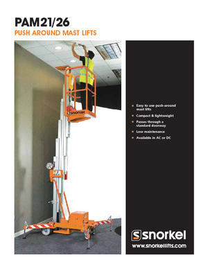 Vertikalna podizna platforma s jednim jarbolom Snorkel PAM26AC