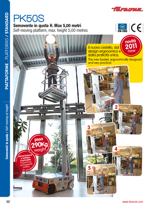 Vertikalna podizna platforma s jednim jarbolom Faraone PK 50 S