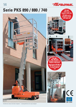 Vertikalna podizna platforma s jednim jarbolom Faraone PKS 740