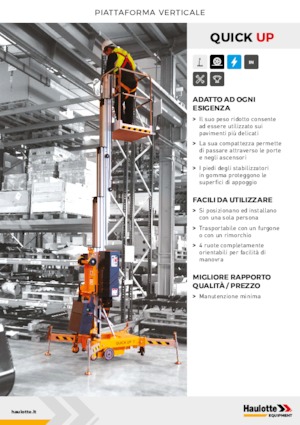 Vertikalna podizna platforma s jednim jarbolom Haulotte QuickUp 7