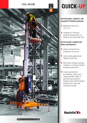 Vertikalna podizna platforma s jednim jarbolom Haulotte QuickUp 7