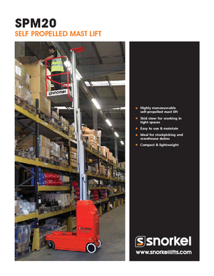 Vertikalna podizna platforma s jednim jarbolom Snorkel SPM20