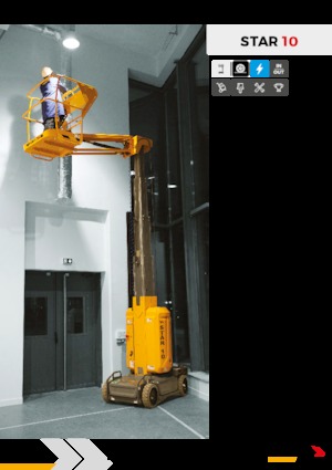 Vertikalna podizna platforma s jednim jarbolom Haulotte Star 10