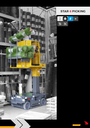 Vertikalna podizna platforma s jednim jarbolom Haulotte Star 6 Picking