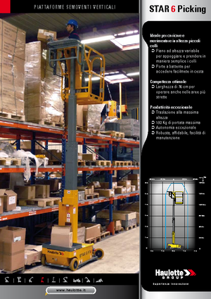 Vertikalna podizna platforma s jednim jarbolom Haulotte Star 6 Picking