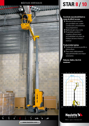 Vertikalna podizna platforma s jednim jarbolom Haulotte Star 10