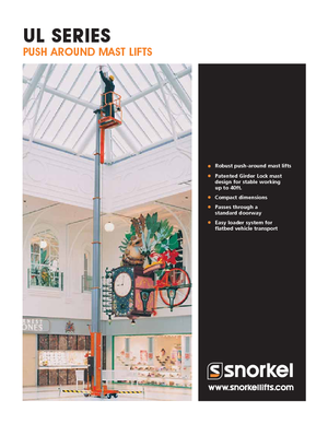 Vertikalna podizna platforma s jednim jarbolom Snorkel UL32AC